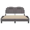 vidaXL Cadre de lit Viana avec LED sans matelas gris 140x190 cm