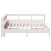 vidaXL Lit biblioth&egrave;que sans matelas blanc 135x190 cm bois pin massif