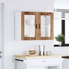 vidaXL Armoire murale de cuisine avec porte en verre Porto vieux bois