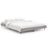 vidaXL Cadre de lit sans matelas sonoma gris 135x190 cm