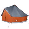 vidaXL Tente familiale tipi 10 personnes gris et orange imperméable