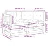 vidaXL Canapés d'angle avec coussins 2 pcs bois massif douglas