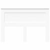 vidaXL T&ecirc;te de lit avec t&ecirc;te de lit Blanc 140 cm Bois d'ing&eacute;nierie