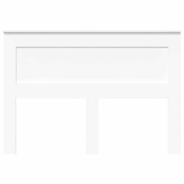 vidaXL T&ecirc;te de lit avec t&ecirc;te de lit Blanc 140 cm Bois d'ing&eacute;nierie