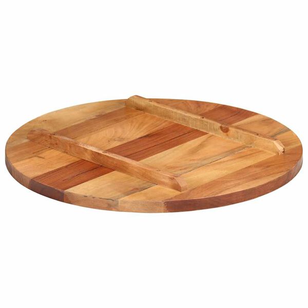 vidaXL Dessus de table bois massif d'acacia rond 25-27 mm 60 cm