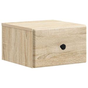 vidaXL Cabinet de chevet mural Ch&ecirc;ne Sonoma 34,5 x 33 x 20 cm
