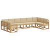 vidaXL Ensemble de canap&eacute;s d'ext&eacute;rieur 10 pcs Blanc et Beige
