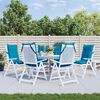 vidaXL Coussins de chaise &agrave; dossier haut lot de 6 bleu clair