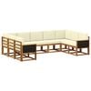 vidaXL Ensemble de canap&eacute;s d'ext&eacute;rieur 9 pc Naturel et Cr&egrave;me