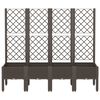 vidaXL Jardinière avec treillis marron 160x40x142 cm PP