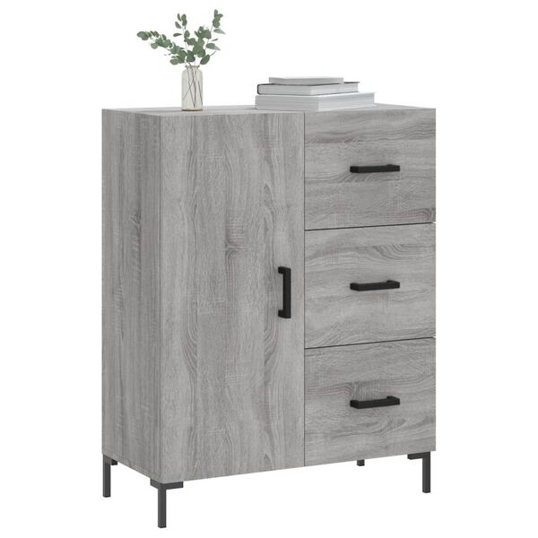 vidaXL Buffet sonoma gris 69,5x34x90 cm bois d'ing&eacute;nierie