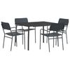 vidaXL Ensemble de salle &agrave; manger 5 pc Anthracite Acier