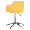 vidaXL Chaises pivotantes &agrave; manger lot de 6 jaune tissu