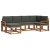 vidaXL Ensemble de canap&eacute;s d'ext&eacute;rieur 6 pc Naturel et Anthracite