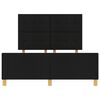 vidaXL Cadre de lit avec t&ecirc;te de lit Noir 140 x 190 cm tissu