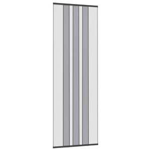 vidaXL &Eacute;cran de porte insectes avec rideau en maille Noir polyester