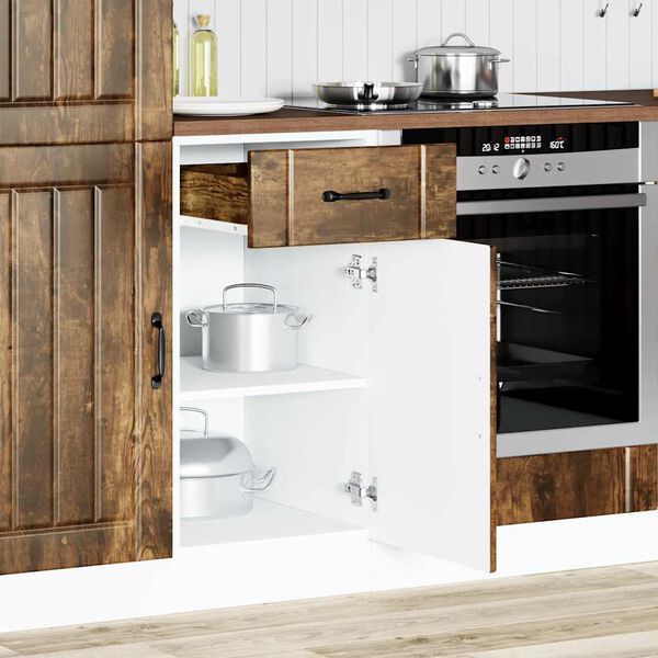 vidaXL Armoire de cuisine Lucca ch&ecirc;ne fum&eacute; bois ing&eacute;nierie