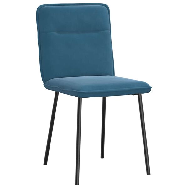 vidaXL Chaises à manger lot de 4 Bleu Velours