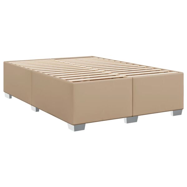 vidaXL Cadre de lit sans matelas cappuccino 140x190 cm similicuir