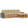 vidaXL Ensemble de canap&eacute;s d'ext&eacute;rieur 4 pc Naturel et Beige Polyester