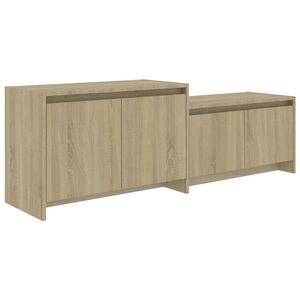 vidaXL Meuble TV Ch&ecirc;ne sonoma 146,5x35x50 cm Bois d'ing&eacute;nierie