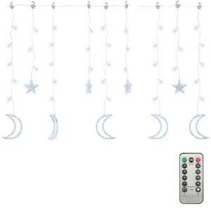 vidaXL Guirlande lumineuse &eacute;toile et lune avec t&eacute;l&eacute;commande 138 LED