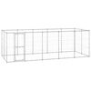 vidaXL Chenil ext&eacute;rieur Acier galvanis&eacute; 12,1 m&sup2;