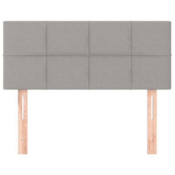 vidaXL Tête de lit Gris clair 80x5x78/88 cm Tissu