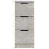 vidaXL Buffets 2 pcs Gris béton 30x30x70 cm Bois d'ingénierie