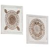 vidaXL Panneaux muraux sculptés à la main 2 pcs MDF 40x40x1,5 cm