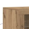 vidaXL Buffet LED Ch&ecirc;ne artisanal 41 x 37 x 67 cm Bois d'ing&eacute;nierie