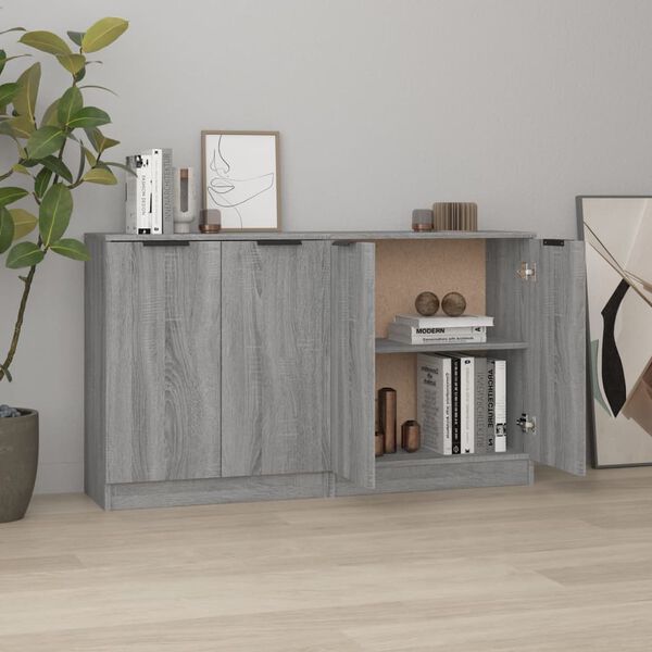 vidaXL Buffets 2 pcs Sonoma gris 60x30x70 cm Bois d'ingénierie