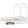 vidaXL Cadre de lit avec toit sans matelas blanc 80x200 cm