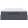 vidaXL Cadre de lit ottoman avec matelas gris fonc&eacute; 140x200 cm velours