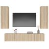 vidaXL Ensemble de meubles TV 4 pcs Ch&ecirc;ne sonoma Bois d'ing&eacute;nierie