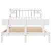 vidaXL Lit bibliothèque sans matelas blanc 150x200 cm bois pin massif