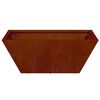 vidaXL Cache-pot de jardin 5 pcs Rouill&eacute; 40 x 40 x 15 cm Acier patin&eacute;