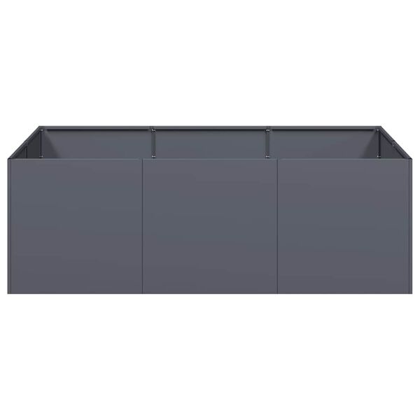 vidaXL Jardini&egrave;re anthracite 120x80x40 cm acier
