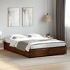 vidaXL Cadre de lit sans matelas ch&ecirc;ne marron 135x190 cm