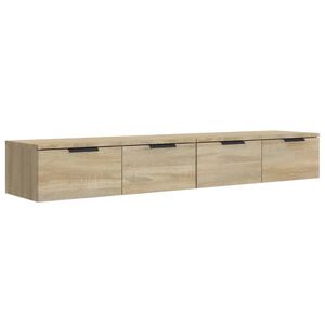 vidaXL Armoires murales 2pcs Ch&ecirc;ne sonoma 68x30x20cm Bois d'ing&eacute;nierie