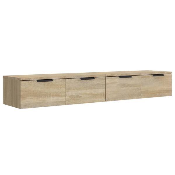 vidaXL Armoires murales 2pcs Chêne sonoma 68x30x20cm Bois d'ingénierie