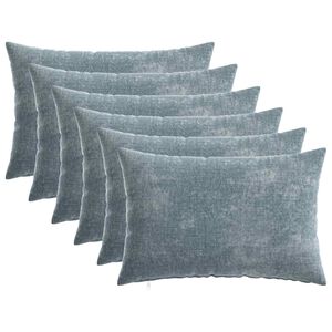 vidaXL Housse de coussin 6 pcs HEERLEN Bleu clair 30 x 50 cm