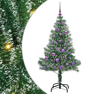 vidaXL Arbre de No&euml;l artificiel floconn&eacute; de neige avec lumi&egrave;re LED