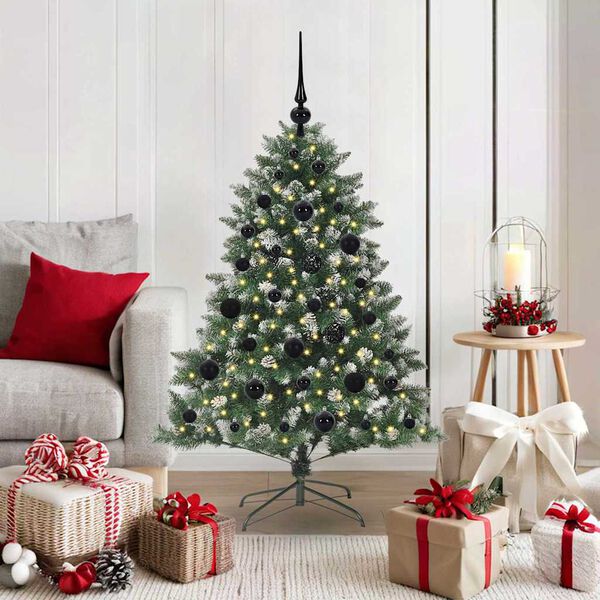 vidaXL Sapin de Noël artificiel avec 150 LED Vert 85 x 85 x 120 cm