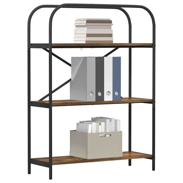 vidaXL &Eacute;tag&egrave;re Ch&ecirc;ne fum&eacute; 80 x 30 x 109 cm Bois d'ing&eacute;nierie