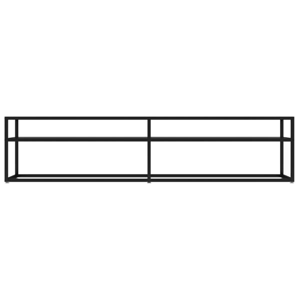 vidaXL Meuble TV noir 180x40x40,5 cm verre tremp&eacute;