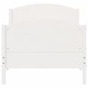 vidaXL Cadre de lit sans matelas blanc 75x190 cm bois de pin massif