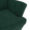 vidaXL Fauteuil vert fonc&eacute; velours