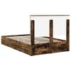vidaXL Lit de Rangement Ch&ecirc;ne fum&eacute; 120 x 200 cm Bois d'ing&eacute;nierie