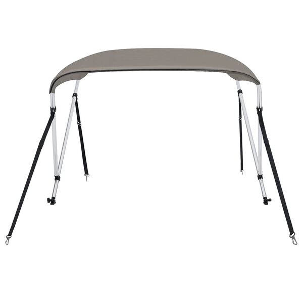 vidaXL Auvent bimini &agrave; 2 arceaux gris 180x130x110 cm
